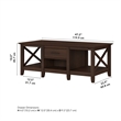 Key West Coffee Table with Storage in Bing Cherry - Engineered Wood