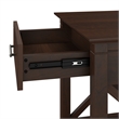 Key West Console Table with Drawers and Shelves in Bing Cherry - Engineered Wood
