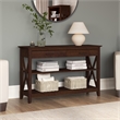 Key West Console Table with Drawers and Shelves in Bing Cherry - Engineered Wood