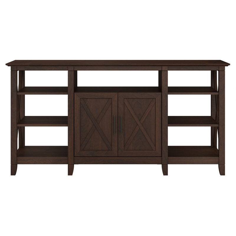 Key West Tall TV Stand for 65 Inch TV in Bing Cherry - Engineered Wood