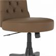 Bush Key West Mid Back Faux Leather Office Chair in Saddle Tan