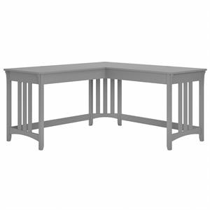 Salinas 60W L Shaped Writing Desk in Cape Cod Gray - Engineered Wood