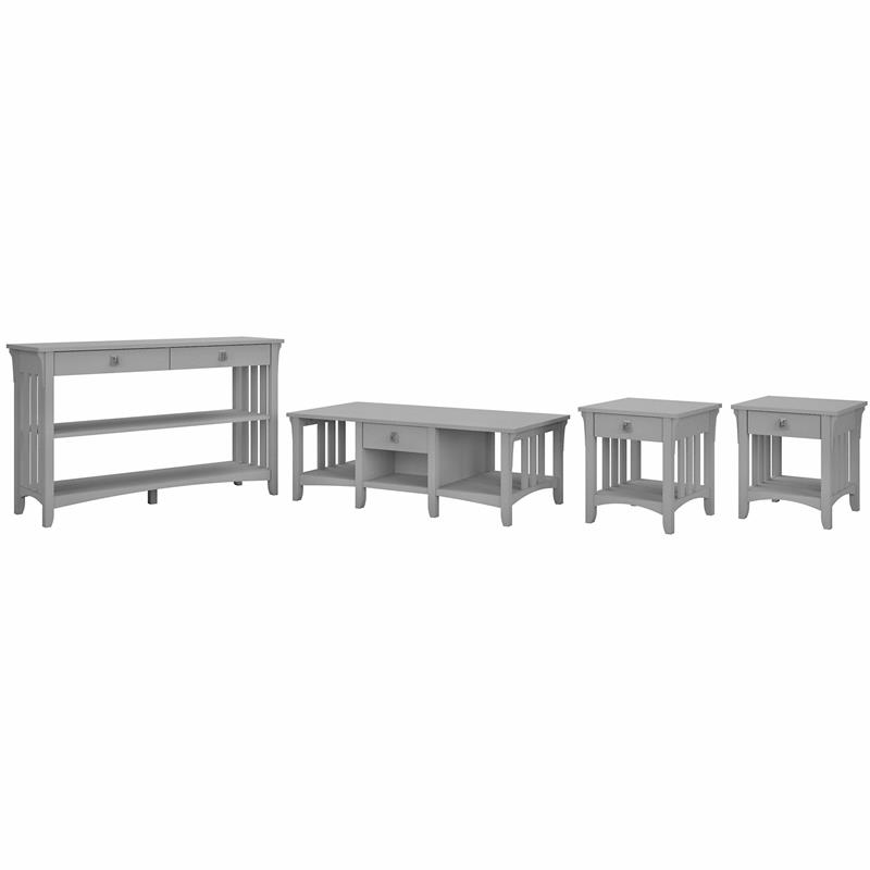 Salinas Living Room Table Set in Cape Cod Gray - Engineered Wood
