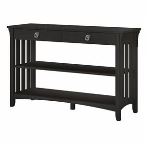 Salinas Console Table with Drawers in Vintage Black - Engineered Wood