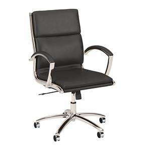 Salinas Mid Back Leather Executive Office Chair in Brown