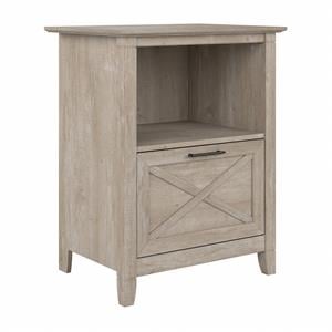 Key West Lateral File Cabinet with Shelf in Washed Gray - Engineered Wood
