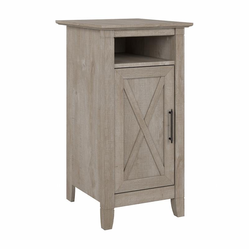 Key West Nightstand with Door in Washed Gray - Engineered Wood