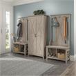 Key West Hall Tree with Shoe Storage Bench in Washed Gray - Engineered Wood