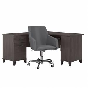 somerset 60w l shaped desk and chair set