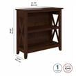 Key West Small 2 Shelf Bookcase in Bing Cherry - Engineered Wood