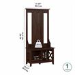 Key West Hall Tree with Shoe Storage Bench in Bing Cherry - Engineered Wood