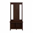 Key West Hall Tree with Shoe Storage Bench in Bing Cherry - Engineered Wood