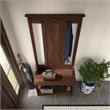 Key West Hall Tree with Shoe Storage Bench in Bing Cherry - Engineered Wood