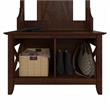 Key West Hall Tree with Shoe Storage Bench in Bing Cherry - Engineered Wood