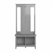 Key West Hall Tree with Shoe Storage Bench in Cape Cod Gray - Engineered Wood
