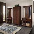 Key West Tall Storage Cabinet with Doors in Bing Cherry - Engineered Wood