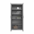 Key West Tall Storage Cabinet with Doors in Cape Cod Gray - Engineered Wood