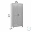 Key West Tall Storage Cabinet with Doors in Cape Cod Gray - Engineered Wood