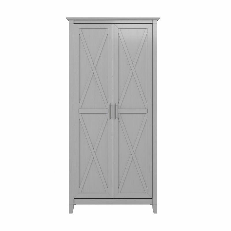 Key West Bathroom Storage Cabinet with Doors in Cape Cod Gray - Engineered Wood