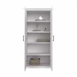 Key West Tall Storage Cabinet with Doors in Pure White Oak - Engineered Wood