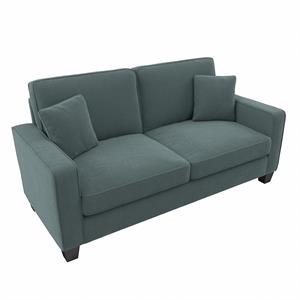stockton 73w sofa in turkish blue herringbone fabric