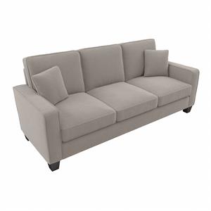 Stockton 85W Sofa in Beige Herringbone Fabric