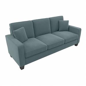 stockton 85w sofa in turkish blue herringbone fabric