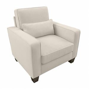 stockton accent chair with arms in cream herringbone fabric