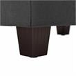 Stockton Upholstered Storage Ottoman in Charcoal Gray Herringbone Fabric
