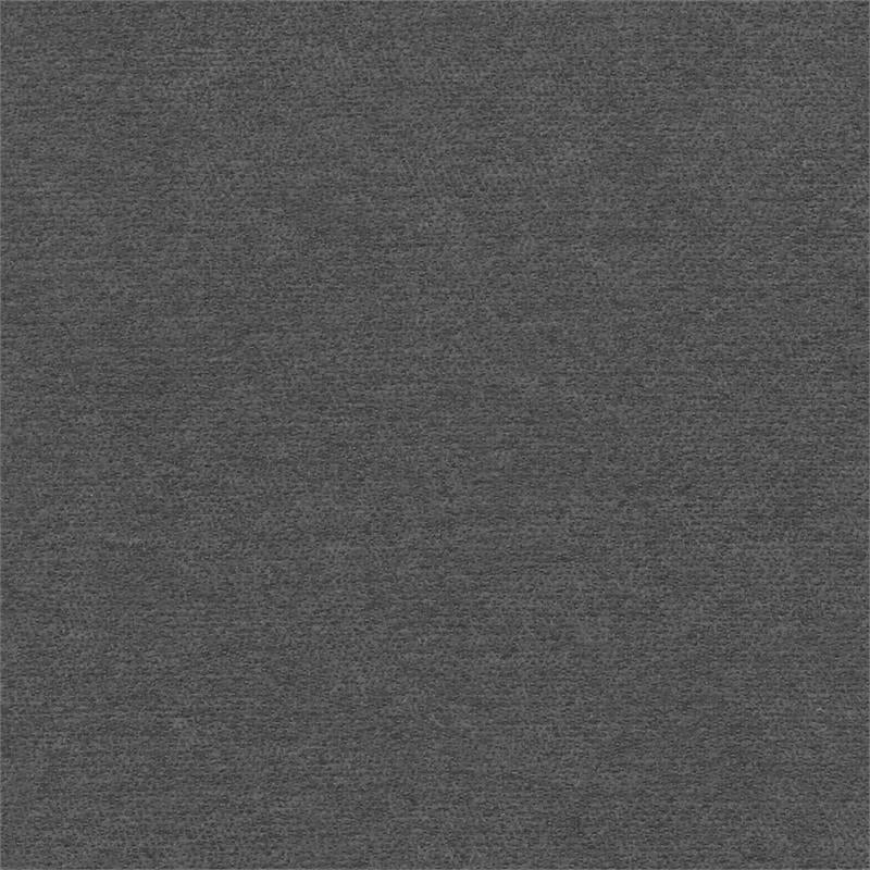 Stockton Upholstered Storage Ottoman in Charcoal Gray Herringbone Fabric