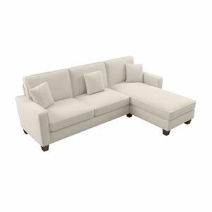 stockton 102w couch with reversible chaise in cream herringbone fabric
