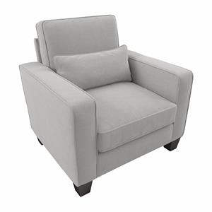 stockton accent chair with arms in light gray microsuede