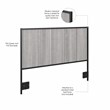 Atria Full/Queen Size Headboard in Platinum Gray - Engineered Wood