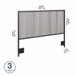 Atria Full/Queen Size Headboard in Platinum Gray - Engineered Wood