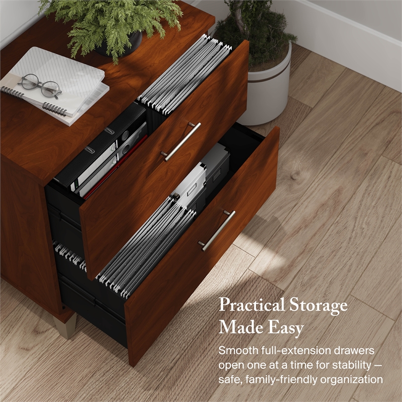 Somerset 2 Drawer Lateral File Cabinet in Hansen Cherry - Engineered Wood