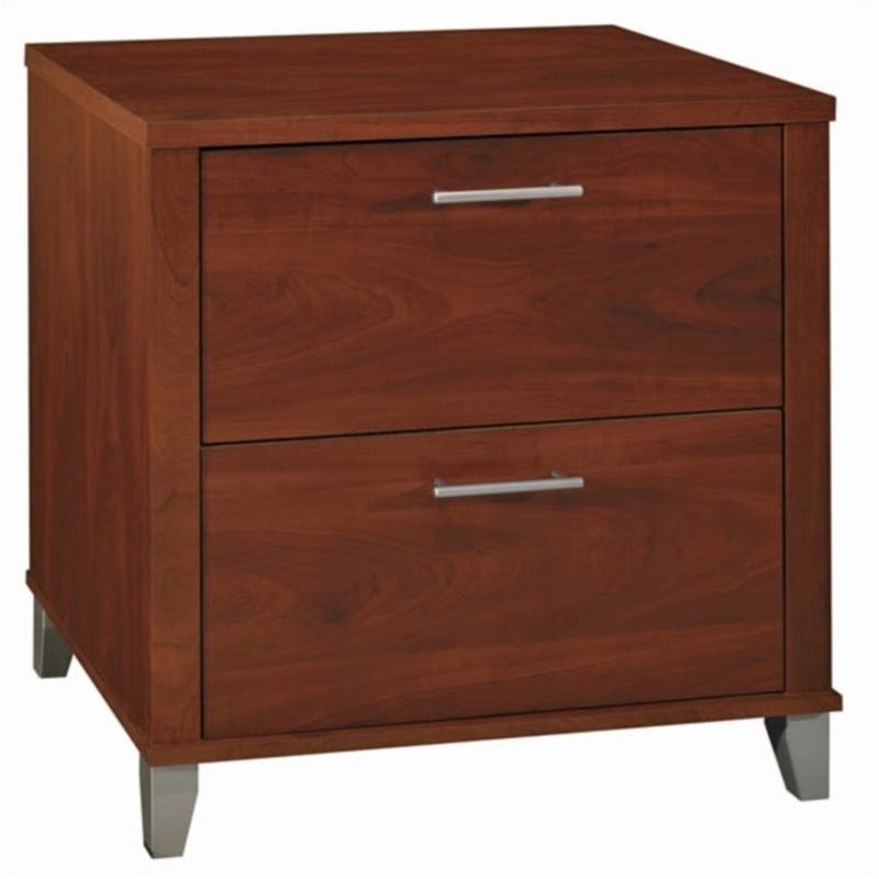 Bush Furniture Somerset Lateral File Cabinet In Hansen Cherry Eng Wood Wc81780