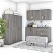 Universal 6 Piece Modular Closet Storage Set in Platinum Gray - Engineered Wood