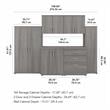 Universal 6 Piece Modular Closet Storage Set in Platinum Gray - Engineered Wood