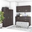 Universal 6 Piece Modular Closet Storage Set in Storm Gray - Engineered Wood