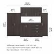 Universal 6 Piece Modular Closet Storage Set in Storm Gray - Engineered Wood