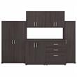 Universal 6 Piece Modular Closet Storage Set in Storm Gray - Engineered Wood