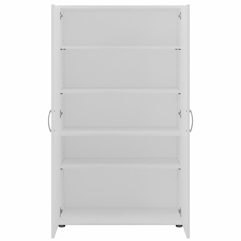 Universal 5 Piece Modular Closet Storage Set in White - Engineered Wood