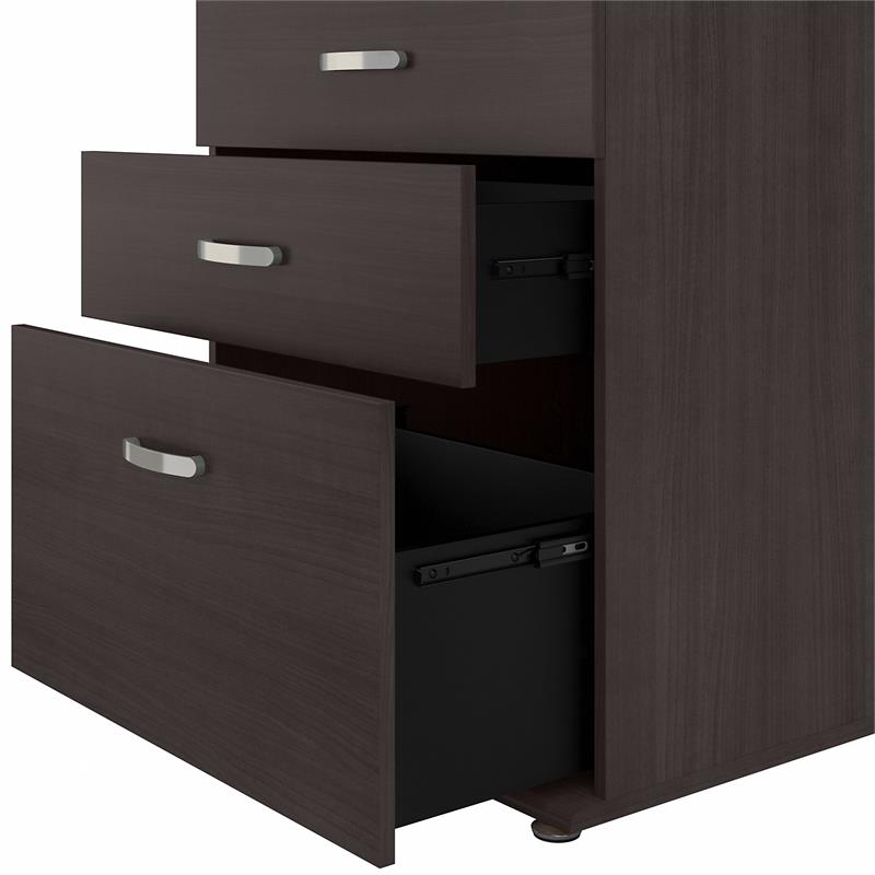 Universal 3 Piece Modular Closet Storage Set in Storm Gray - Engineered Wood