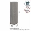 Universal Narrow Clothing Storage Cabinet in Platinum Gray - Engineered Wood