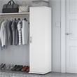 Universal Narrow Clothing Storage Cabinet in White - Engineered Wood