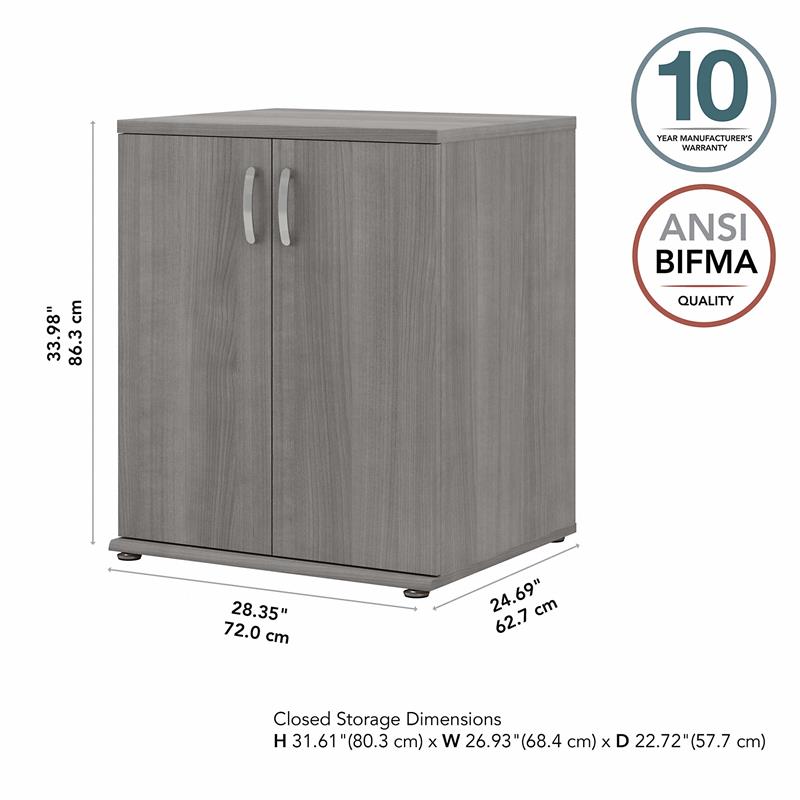 Universal Closet Organizer with Drawers in White - Engineered Wood