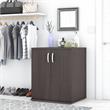 Universal Closet Organizer with Doors in Storm Gray - Engineered Wood