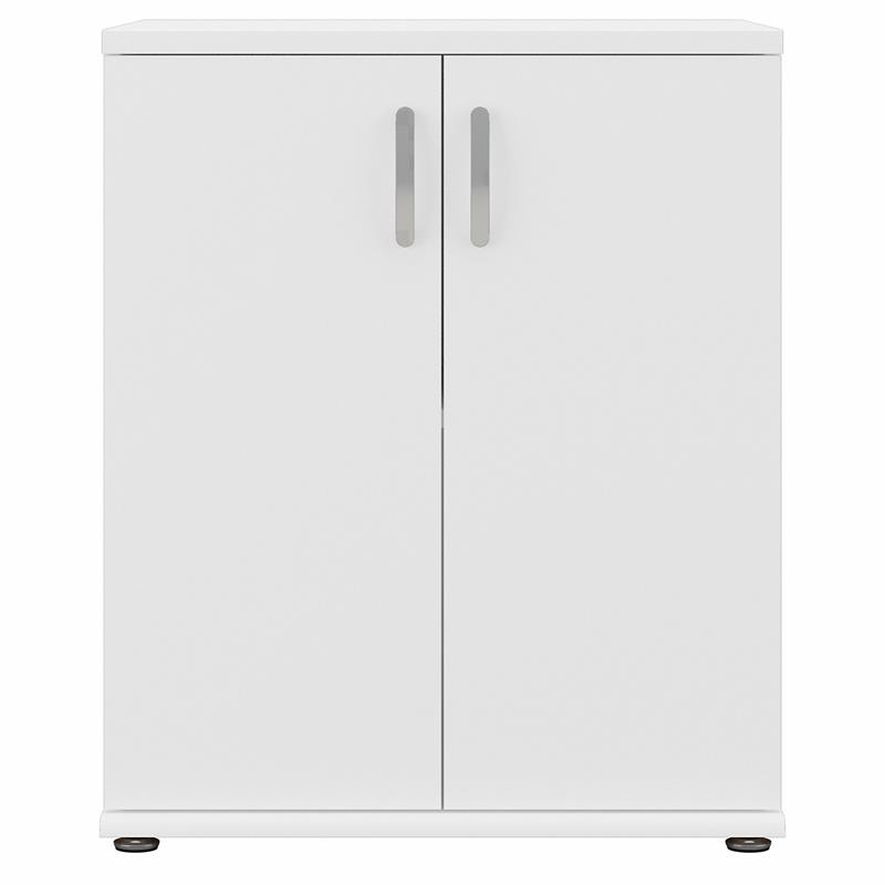Universal Closet Organizer with Doors in White - Engineered Wood