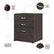 Universal Closet Organizer with Drawers in Storm Gray - Engineered Wood