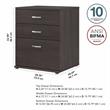Universal Closet Organizer with Drawers in Storm Gray - Engineered Wood
